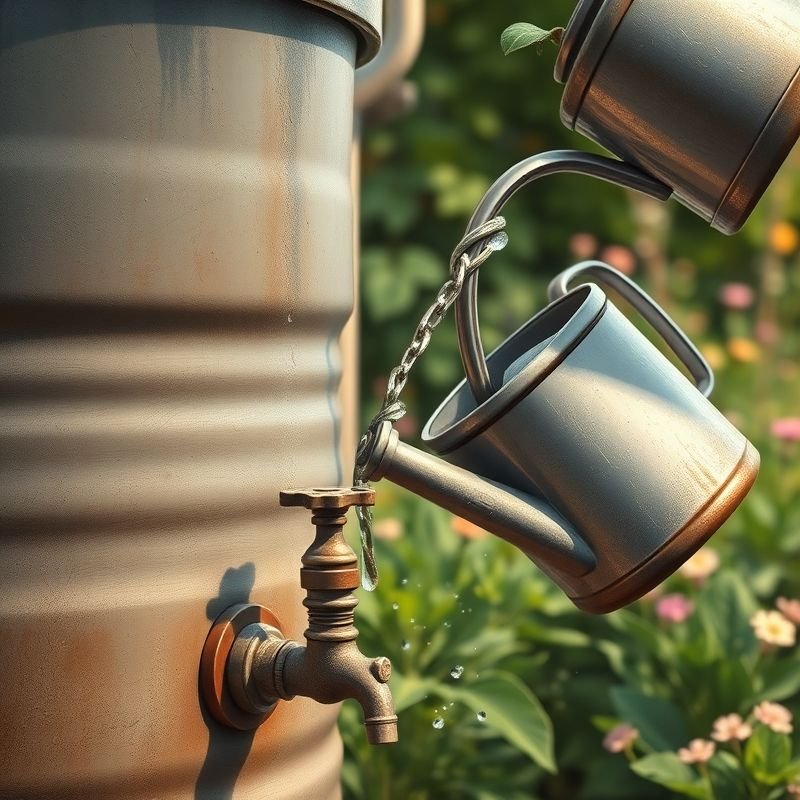 Jardinière de balcon Composteur maison Récupération d'eau 4 Installation d'un système de récupération d'eau de pluie DIY.